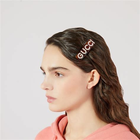 barrette gucci|gucci single hair clip.